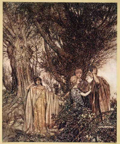 ..Es-tu sûr, que nous sommes éveillés Il me semble que nous dormons encore, nous rêvons, illustration de 